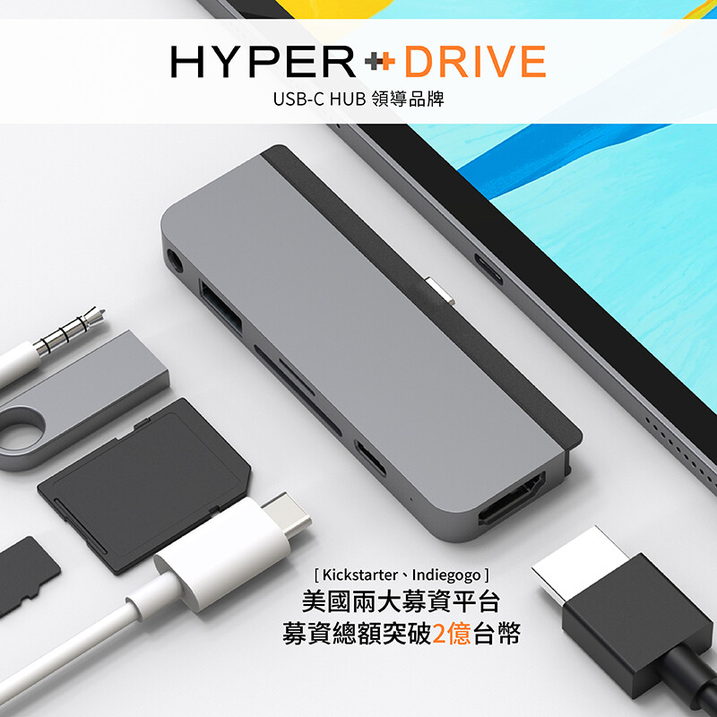 全港免運】HyperDrive 6-in-1 USB-C Hub for iPad Pro/Air HD319B - Ideal Digital  數碼生活購物網