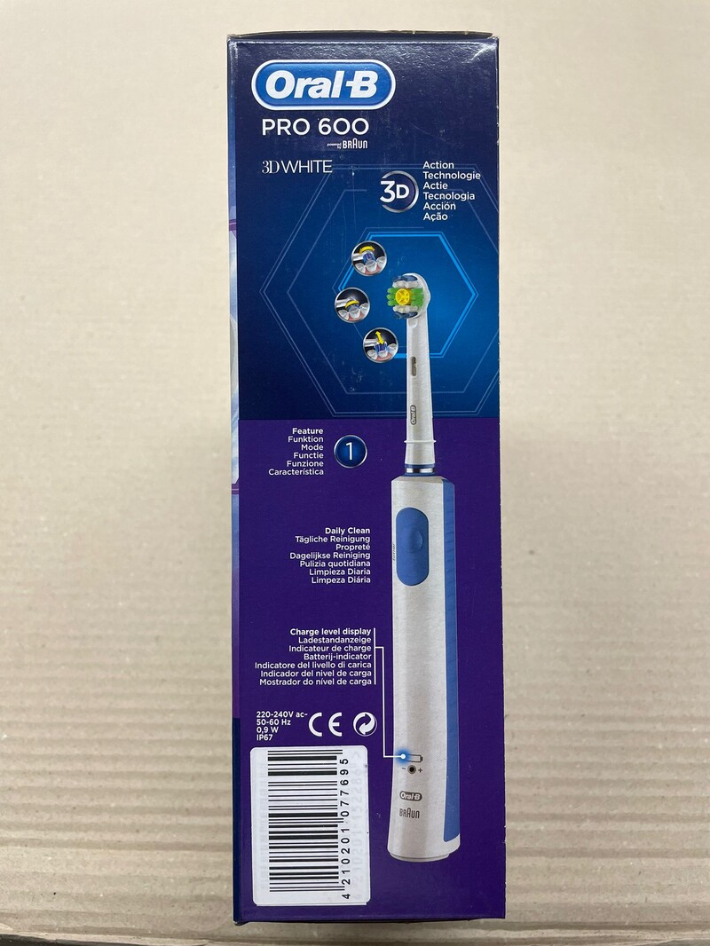 Oral-B Pro 600 3D WHITE 電動牙刷- 電氣生活館