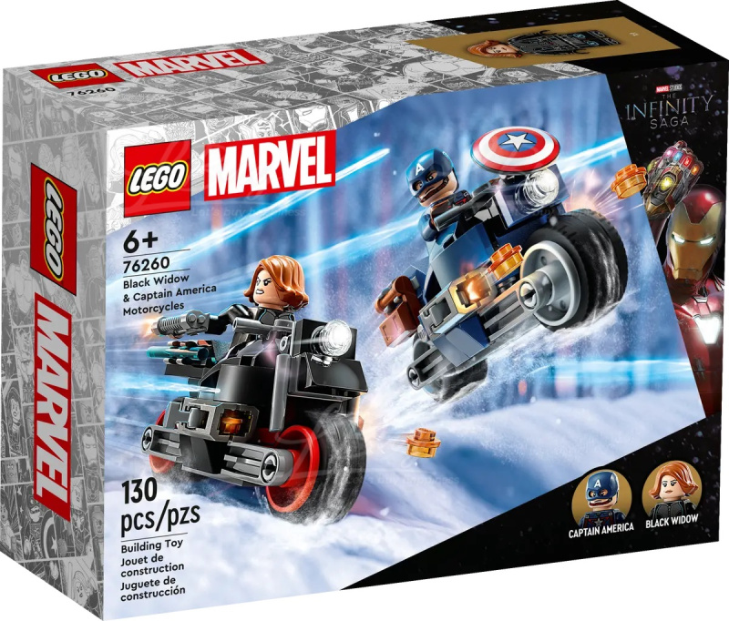 LEGO 76260 Marvel 漫威 黑寡婦及美國隊長機車 6+