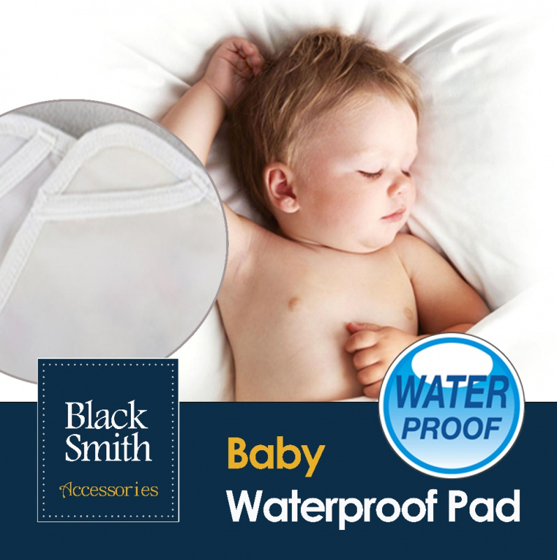 Black Smith 嬰兒高透氣防水防塵床墊 [白色/藍色]