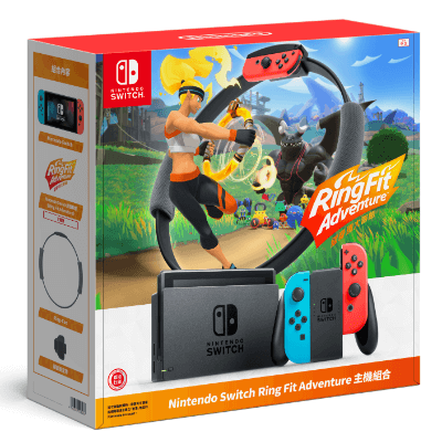 Nintendo Switch + RingFit Adventure 健身環大冒險套裝【母親節激賞】