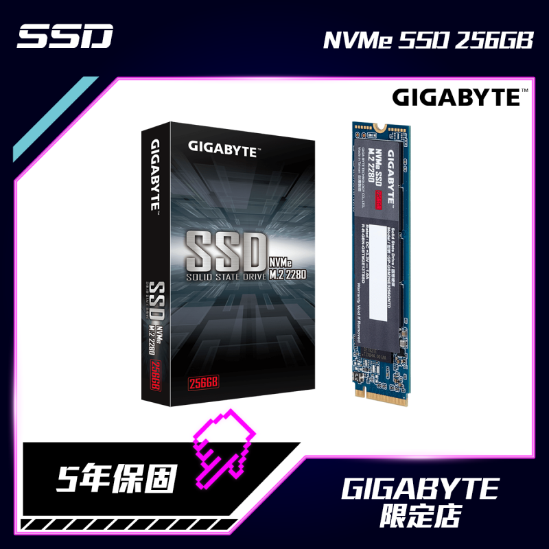 Price網購- GIGABYTE NVMe SSD 固態硬碟256GB [GP-GSM2NE3256GNTD]