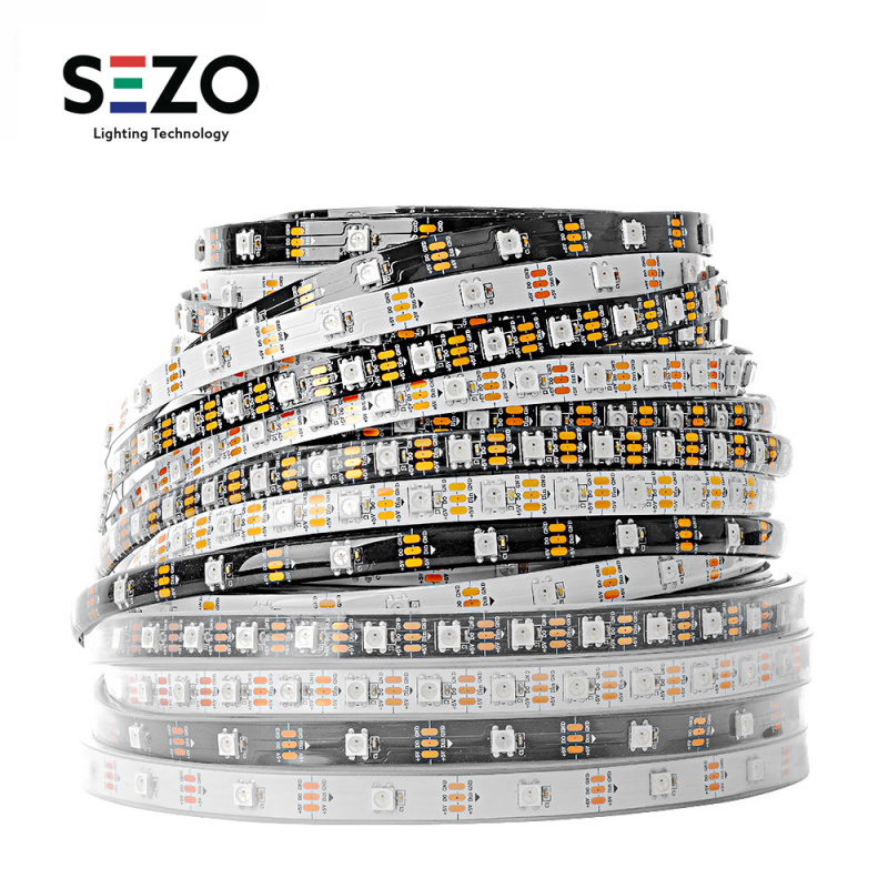 WS2812B Led Strip WS2812 RGB Individually Addressable Smart Led Lights  Strip Black White PCB IP30 65 67 Waterproof - HAPPY521
