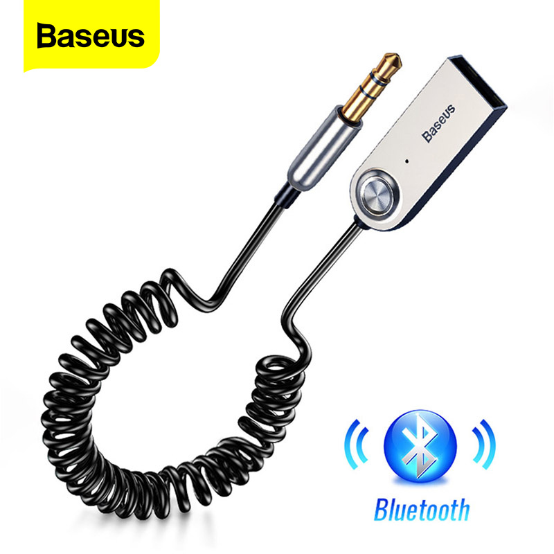 Baseus Aux Bluetooth Adapter Dongle Cable For Car 3.5mm Jack Aux Bluetooth  5.0 4.2 4.0 Receiver Speaker Au - 誠品匯電器