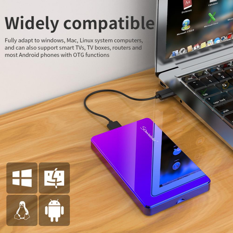 外置硬盤2.5 1TB USB3.0 Portable2TB Disco duro externo Disque dur externe  適用於PC、Mac、平板電腦、Xbox、PS4、電視盒- LINO數碼