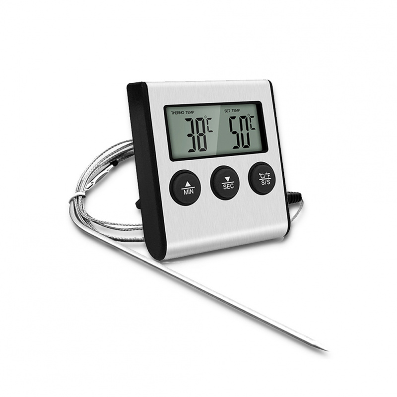 Portable Cooking BBQ Electronic Oven Kitchen Tools Long Probe Food  Thermometer LCD Display BBQ Grill Measurement Device - 江海電腦