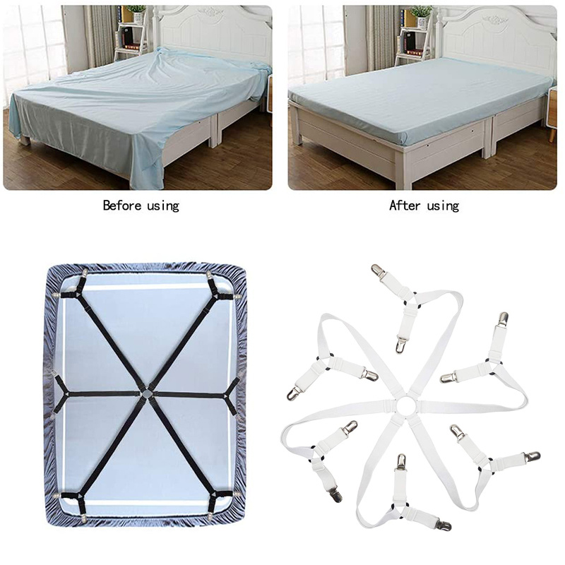 12 Clips Fixed Holder Adjustable Elastic Bed Sheet Holder Mattress Clip  Fasteners Cover Blankets Grippers Fixing Non-Slip Strap - 遇見光數碼科技