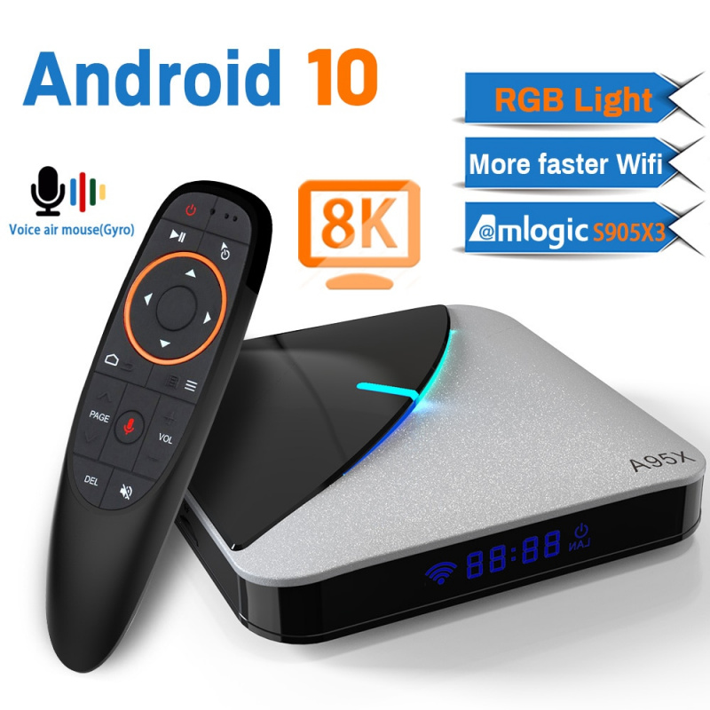 Transpeed A95X F3 Air 8K Android 10.0 TV BOX Amlogic S905X3 4K Voice  Assistant wifi 4GB 16GB 32GB 64GB RGB Light TV Box - 博實電器