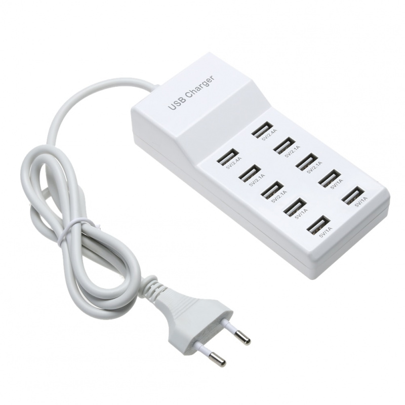 USBHigh Speed 10 Ports 5V USB Hub AC Charger Strip Adapter Portable USB  Power Adapter for Home Office Travel Wall Charger EU Plug - 健康營