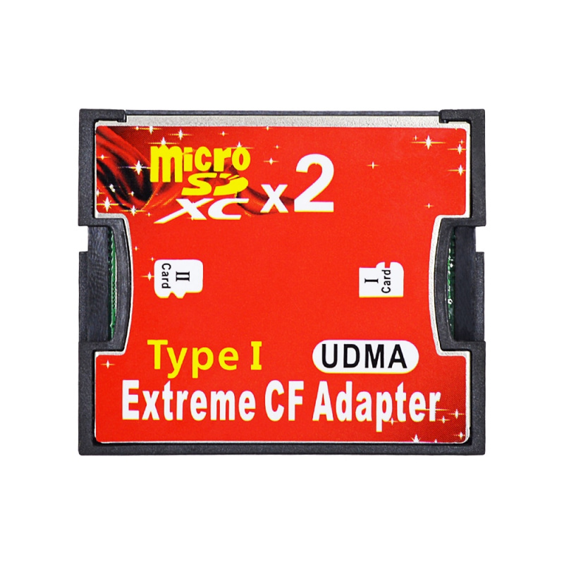 CHIPAL Dual Micro SD SDHC SDXC TF to CF Card Adapter Reader UDMA MicroSD to  Extreme Compact Flash Type I Converter Cardre - 幻維電腦匯