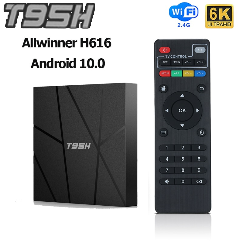 T95H Smart TV Box Android 10.0 Allwinner H616 Quad core 4GB 64GB 6K 4K  2.4Ghz Wifi Media Player 3D LCD Displ - 博實電器