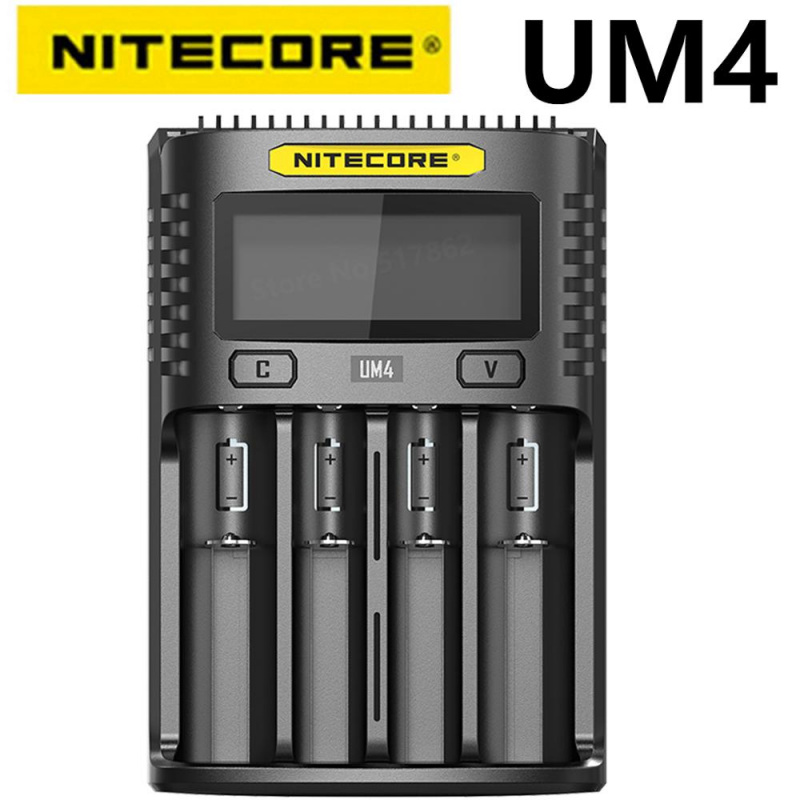 100% Original Nitecore UM4 UM2 USB QC Battery Charger Intelligent Circuitry  Global Insurance li-ion AA AAA 18650 21700 2 - 黑石矩陣數碼科技