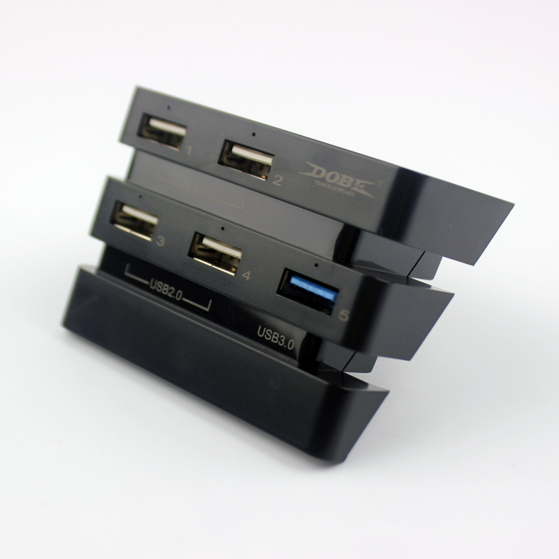 DOBE高速2至5端口2.0 3.0 USB HUB適配器USB集線器用於PS4 Pro遊戲控制台黑色- Supreme Factory Limited