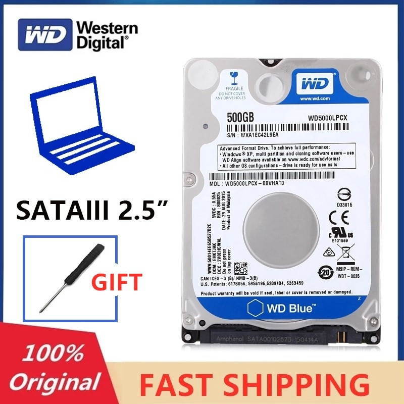 Western Digital WD Blue 500GB 2.5 Hard Drive Disk Internal HDD 5400 RPM  SATA III 7mm 6Gb s Harddisk for Notebook 100% Original - 江海電腦