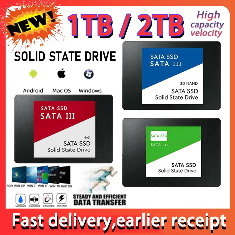 2022 New 2TB Solid State Notebook Universal Hard Disk M 2 SSD 1tb SSD  high-speed 2.5-inch portable SSD 500GB i - 江海電腦