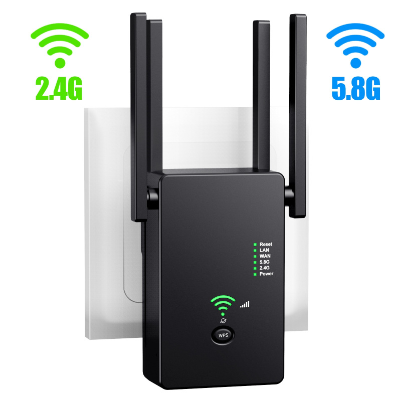 Wireless 5G WiFi Extender Router AP AC1200 Dual Band Repeater Booster  Signal 802.11AC Long Range 1200Mbps Wi-Fi Access Point - 燈神世界數碼