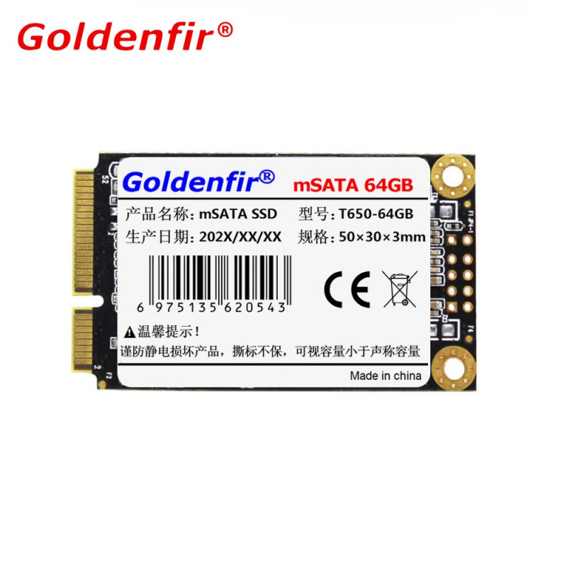 msata 32GB 64GB 16GB minisata Goldenfir128GB 256GB ssd msata internal solid  state hard disk SSD 32GB for Laptop - 江海電腦