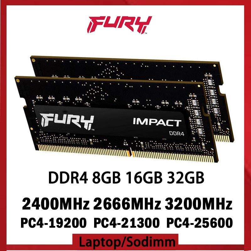 HyperX Fury Memoria RAM DDR4 32GB 8GB 16GB 3200MHz 2400 2666MHz Laptop  Memory 260Pins SODIMM PC4-19200 21300 25600 Notebook RAM - 江海電腦