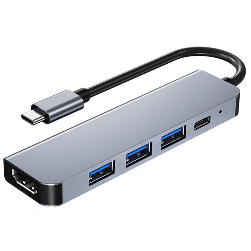 USB Hub 4K HDMI-Compatible Multifunction Docking Station USB 3.0 Adapter  Type-C USB Type-C 5-Port Hub For Pro - LUCAS 商品總匯