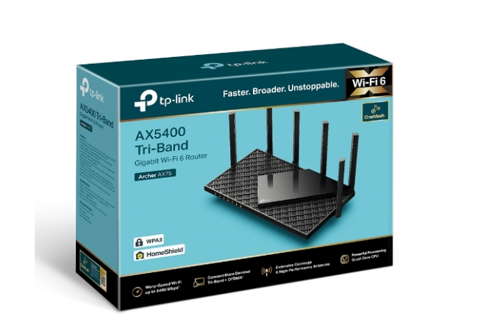 TP-Link Archer AX75 AX5400 Tri-Band Wi-Fi 6 Router
