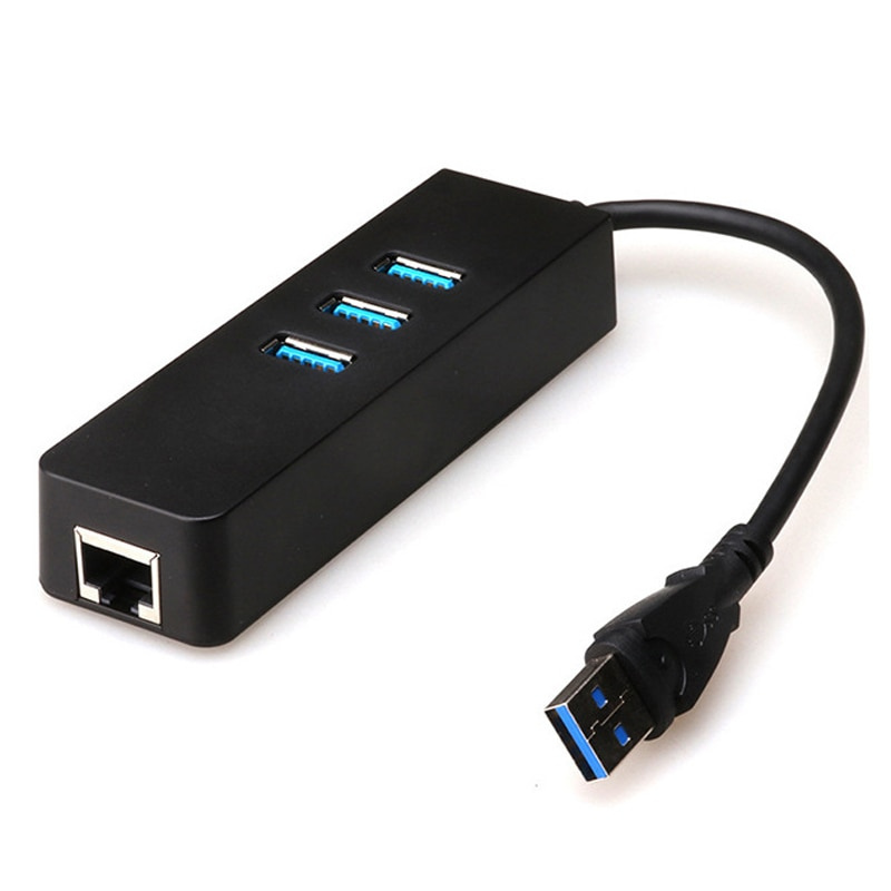3 Port USB 3.0 Hub Gigabit Ethernet Adapter USB 3.0 to RJ45 1000Mpbs Lan  Network Card - LUCAS 商品總匯