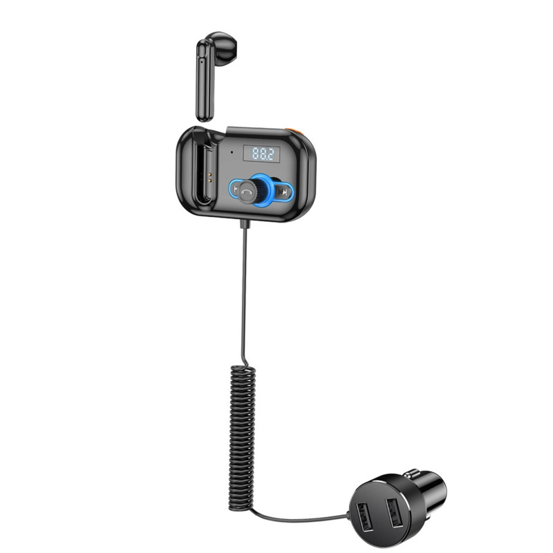 Car Fast Charger Bluetooth Headset FM Transmitter Wireless FM Radio  Hands-free HiFi MP3 Music player Receiver Dual USB Ou - 鼎新環球數碼