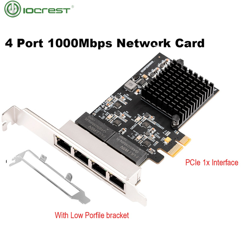 2.5G 1G 4 Port PCIe RJ45 Lan 10 100 1000 2500Mbps Realtek Chip Quad Server  Network Card 2.5 Gigabit Ethernet Wired Game NIC - LUCAS 商品總匯