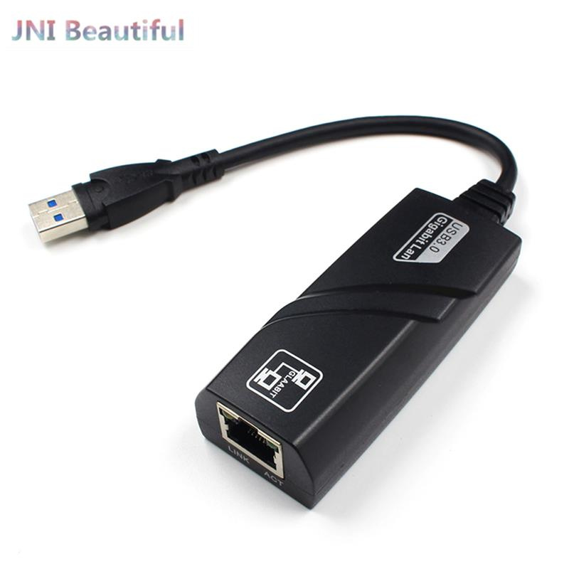 1PC External USB 3.0 Gigabit Ethernet Adapter USB To RJ45 Lan Network Card  LAN Adapter For Windows 10 8 7 XP Laptop PC Computer - LUCAS 商品總匯