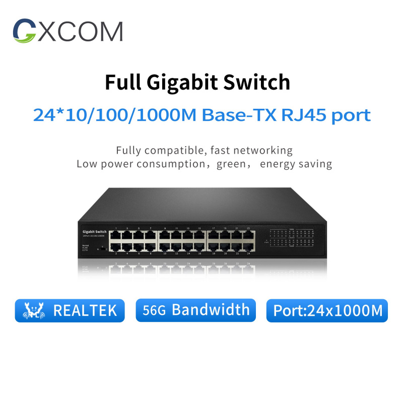 24 Port 10 100 1000Mbps network Switch Desktop Switch Fast Ethernet Network  Switch LAN Hub 24 RJ45 Ethernet - LUCAS 商品總匯