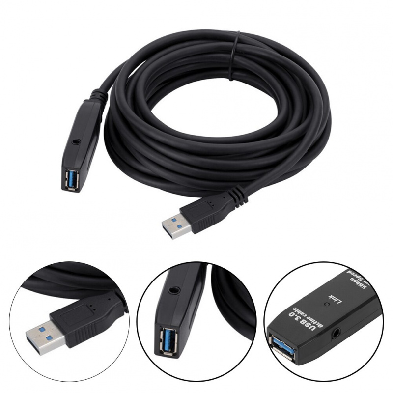 5-20M USB 3.0 Cable USB Extension Cable Male to Female Data Cable USB3.0  Extender Cord for Laptop PC SSD Network Card Printer - LUCAS 商品總匯