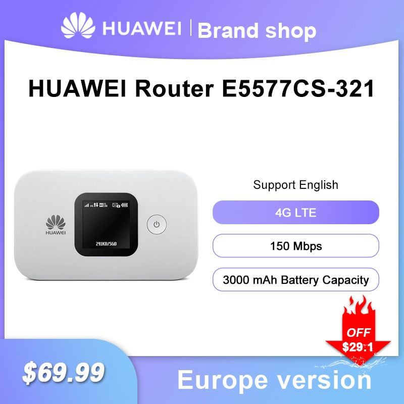 NEW Europe Version HUAWEI E5577s-321 4G wifi router LTE Cat4 150Mbps Mobile  Hotspot Wireless E5577-321 Modem Battery - LUCAS 商品總匯