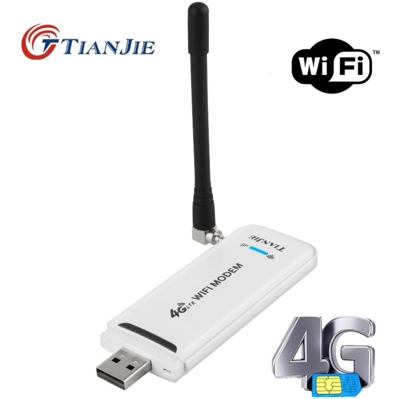 TIANJIE 3G 4G Universal WiFi Router LTE FDD GSM Mobile Portable Mini  Wireless USB Modem Dongle with SIM Card Slot WI-FI Sticker - LUCAS 商品總匯