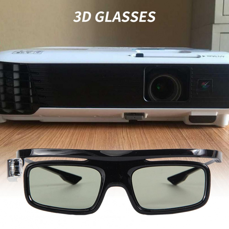 3D 眼鏡清晰畫面高透光通用主動快門電影眼鏡適用於DLP LINK 3D 投影儀- 匯佰通訊