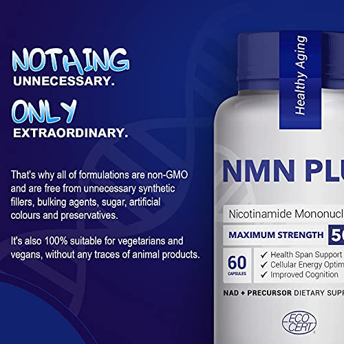 英國製造 NMN plus 升級版逆齡抗衰老 NAD＋ NMN plus 30000mg [60粒] (美國FDA+GMP藥監認證藥廠製造)