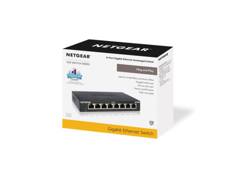 Netgear GS308 - 8 端口千兆以太網交換機