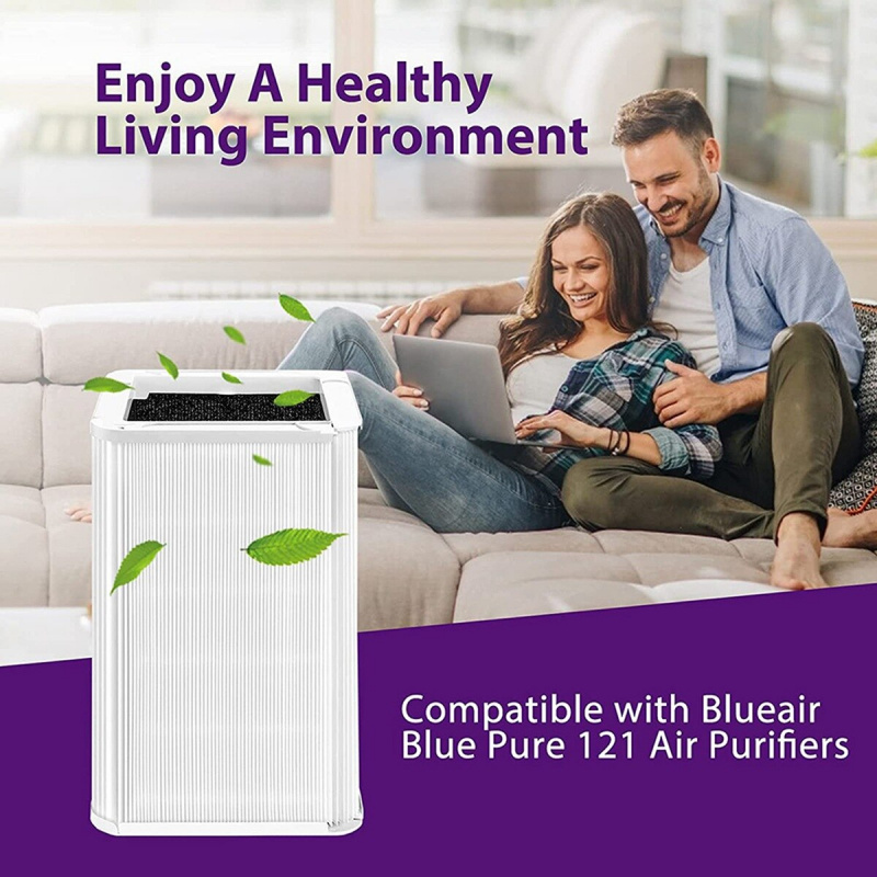 Replacement Filter for Blueair Blue Pure 121 Air Purifier,Particle True  HEPA Filter Activated Carbon Replacement - HAPPY521