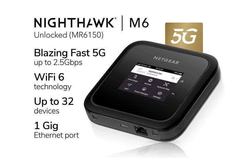 Netgear Nighthawk M6 5G SIM Router 路由器 WiFi 6 蛋 (MR6150)
