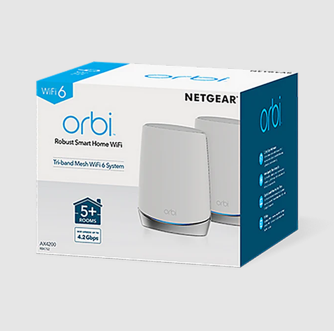 Netgear Orbi Mesh WiFi 6 專業級三頻路由器 (3件裝) [RBK753]