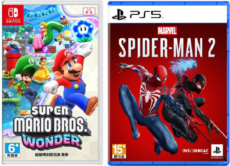 [遊戲組合] NS Super Mario Bros. Wonder + PS5 Marvel’s Spider-Man 2 [ 超級瑪利歐兄弟 驚奇 + 漫威蜘蛛俠 2]