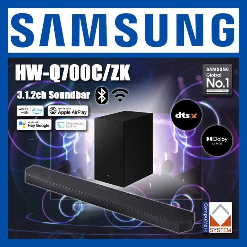 Samsung 三星 3.1.2ch Q-series Soundbar (2023) [HW-Q700C/ZK]【父親節精選】