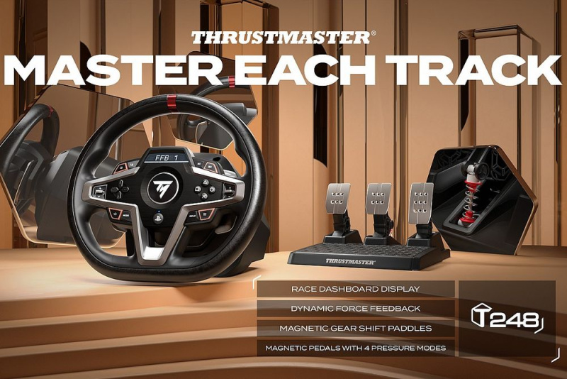 Thrustmaster T248 賽車遊戲方向盤套裝 [對應: PS5, PS4, PC]