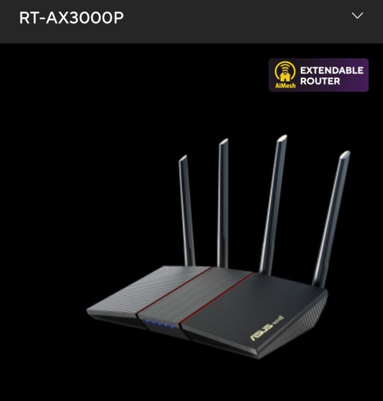ASUS AX3000 Dual Band WiFi 6 (802.11ax) 雙頻路由器 [RT-AX3000P]
