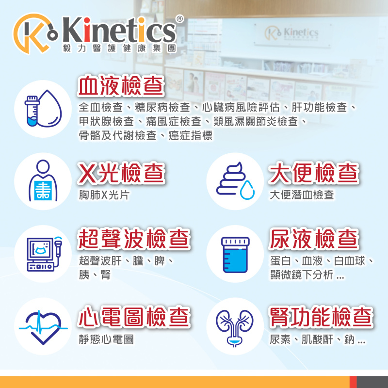 Kinetics 男士身體檢查計劃 (C1) (包括超聲波前列腺)