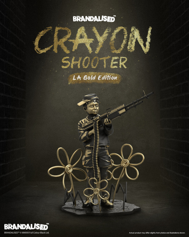 Mighty Jaxx Crayon Shooter By Brandalised 10" (LA Gold Edition) - Go Go  Elephant