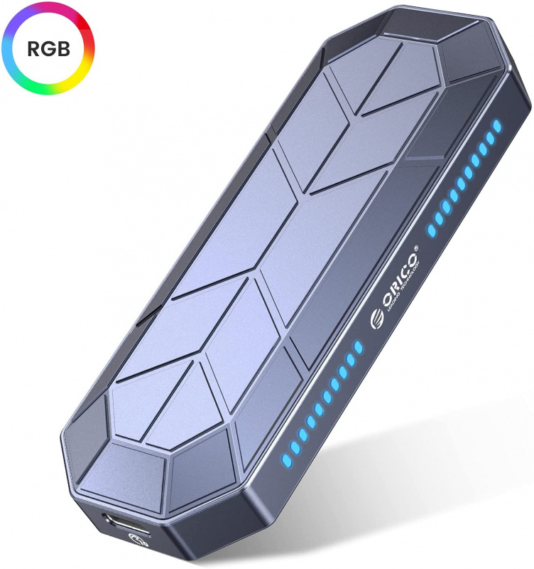 ORICO RGB USB3.1 Gen2 M.2 M-Key NVME SSD 硬盤盒 [M2VG01-C3]