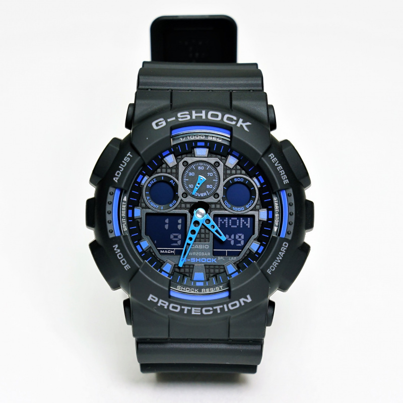 Casio G-Shock - GA-100-1A2 (標準指針數碼雙重顯示) 手錶- Simple Shop
