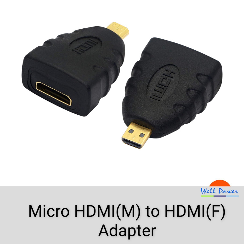 HDMI Adapter Micro HDMI (M) to HDMI (F) Adapter HDMI 轉換頭- Well Power 宏力科技