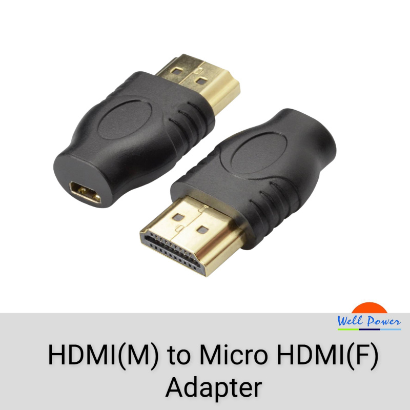 HDMI Adapter HDMI (M) to Micro HDMI (F) Adapter HDMI 轉換頭-免運費- Well Power  宏力科技