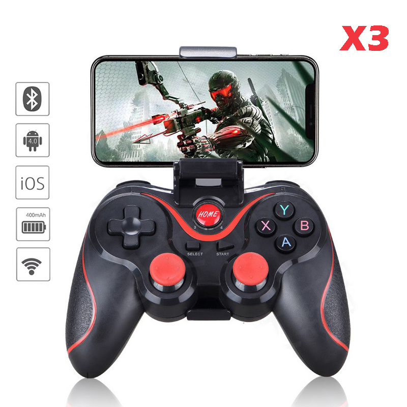 游戲手柄Gamepad X3 Wireless Bluetooth Joystick PC Android Game Console  Controller BT4.0 Game Pad For Mobile Phone Tablet TV Box Holder - GAME START