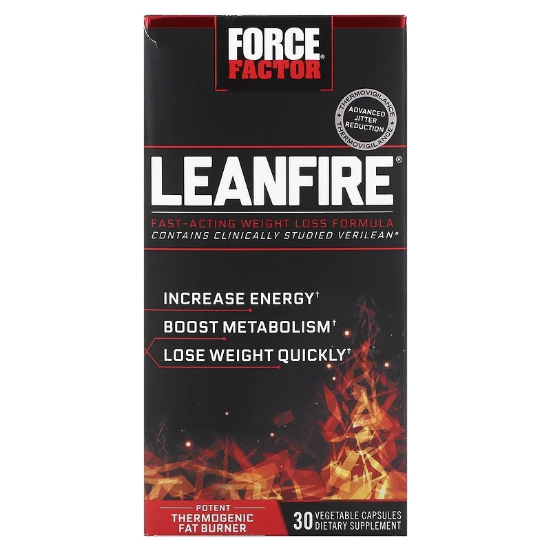 美國 Force Factor LeanFire GNC Burn 強效持久消脂快速減脂配方［30粒］